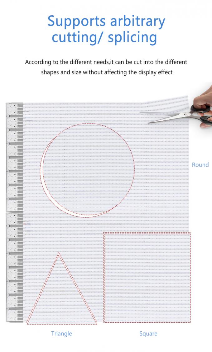P20 P30 P40 Ecrã de filme LED Grande tela de vidro de cortina de parede de publicidade 2