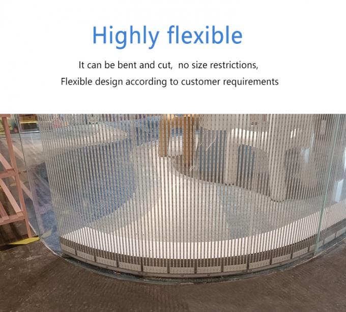 P20 P30 P40 Ecrã de filme LED Grande tela de vidro de cortina de parede de publicidade 3