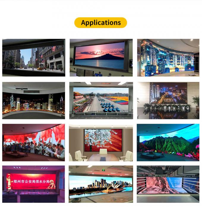 Display LED de alta definição para instalação e instalação de parede de vídeo interior 12