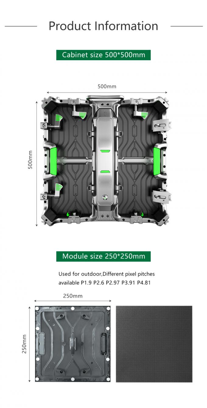 Aluguer de tela LED com tela de vídeo LED de alto desempenho P2.5 P3 P4 P5 P6 Ecrã de exibição LED exterior interior 2