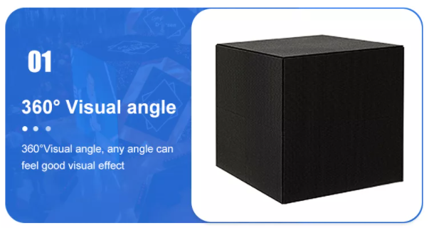 P2.5 P3 P3.91 P4.81 Tela LED Cube Logotipo Display Tela LED Criativa para Publicidade Interna e Externa 3