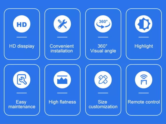 P2.5 P3 P3.91 P4.81 Tela LED Cube Logotipo Display Tela LED Criativa para Publicidade Interna e Externa 2
