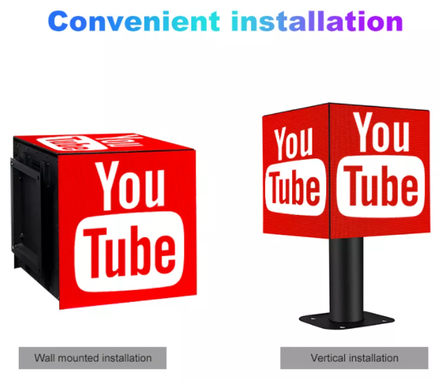 P2.5 P3 P3.91 P4.81 Tela LED Cube Logotipo Display Tela LED Criativa para Publicidade Interna e Externa 7