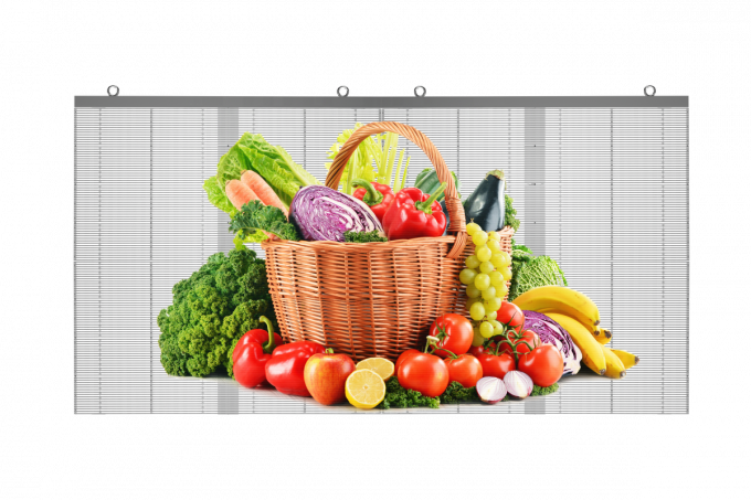 Ecrã de visualização LED transparente para interiores P3.91Panela de visualização LED de vidro de parede LED 3