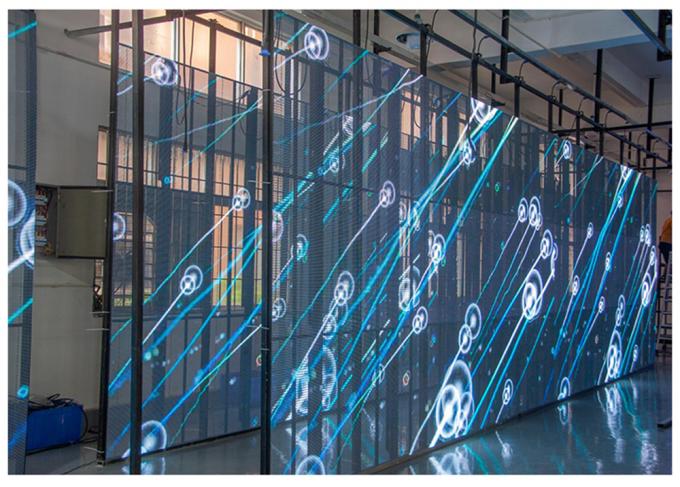 3.91-7.82mm Pixel Pitch Transparent LED Display Screen com 75% de transparência para 5-100m de distância de visão 4