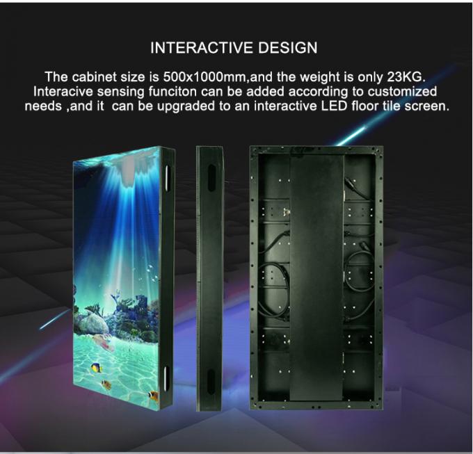 Display de piso de dança Led Panel de azulejos de aluguel 500 * 1000 Alta atualização Led Stage Wedding Screen Wall P2.9 Display LED interativo 1