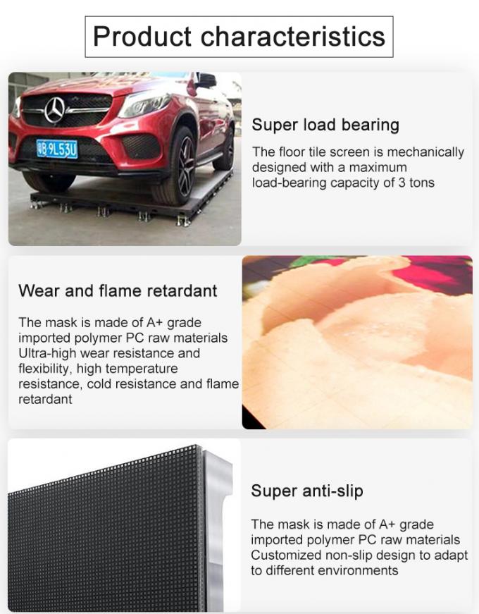 P3.91 Piso de Dança Indoor/Outdoor Tela de LED Interativa para Pista de Dança 0