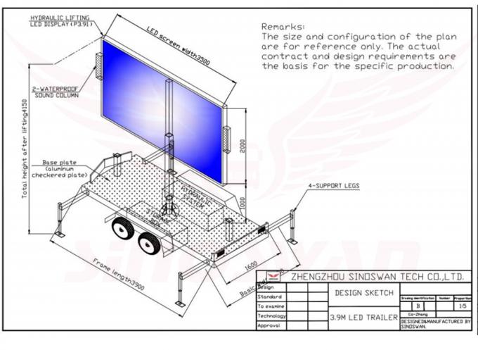 P4 LED Outdoor Sign Screen Trailer Painéis solares Trailer publicitário HD LED Display 2