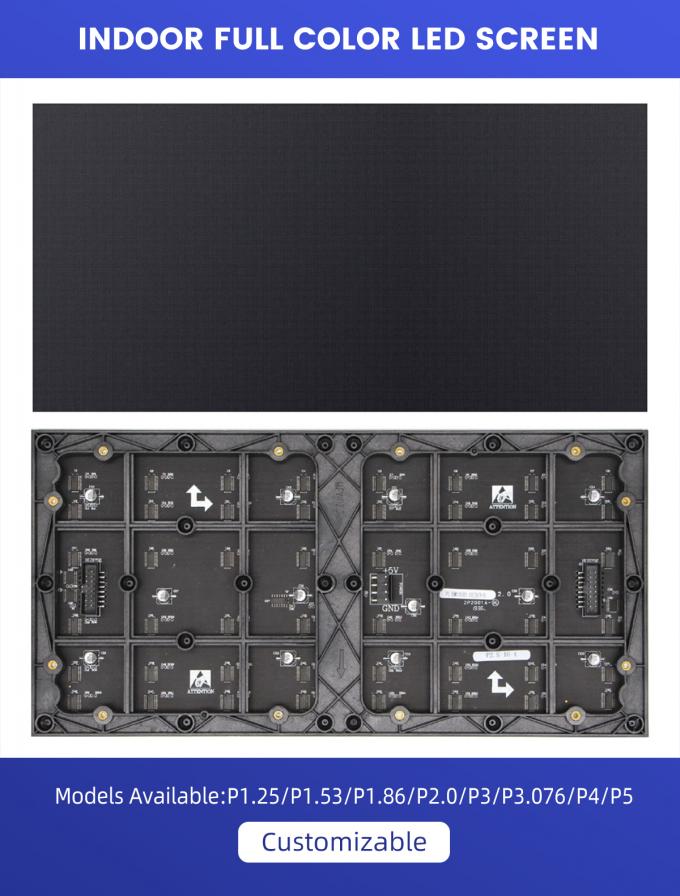 8K 4K HD P1.2 P1.5 P1.8 P2 P2.5 P3 Full Color Ultrafinho Fixo Indoor LED Video Wall Panel Screen Display 1