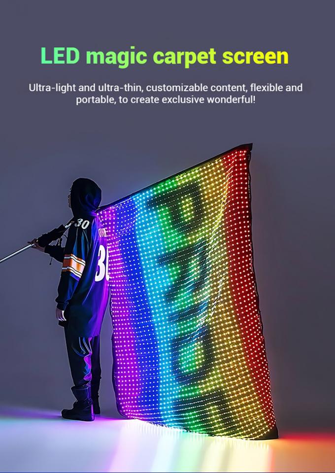 Display LED Voador com Tapete Mágico de Drone Tela LED Filme Tela Recarregável para Publicidade Externa Personalizada 0
