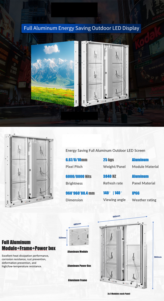 Ecrã LED exterior Sinais eletrônicos solares Estrutura de aço de cartaz de dois lados Estruturas de sinalização digital LED exterior 0