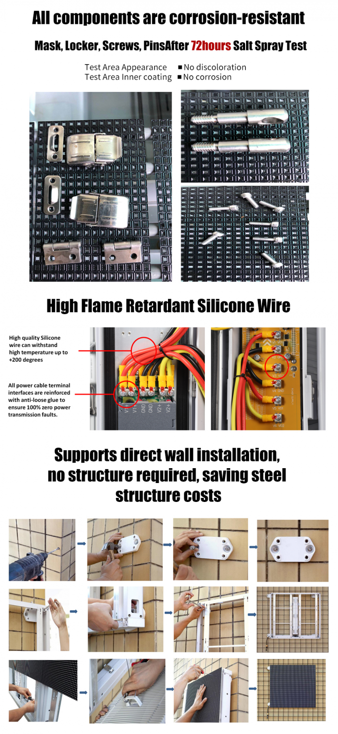 Ecrã LED exterior Sinais eletrônicos solares Estrutura de aço de cartaz de dois lados Estruturas de sinalização digital LED exterior 6