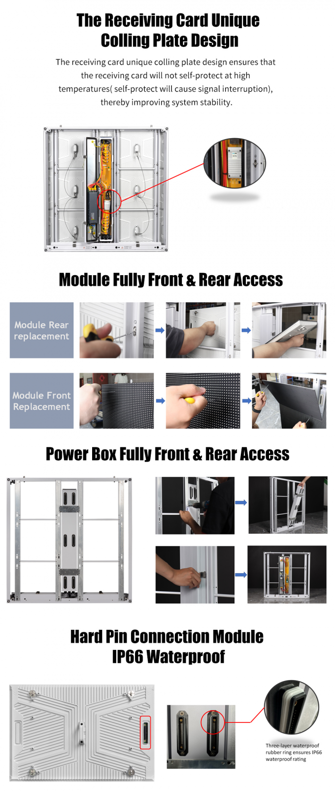 Ecrã LED exterior Sinais eletrônicos solares Estrutura de aço de cartaz de dois lados Estruturas de sinalização digital LED exterior 5