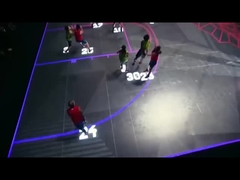 Ecrã de azulejos de chão de dança digital interativa a cores completas