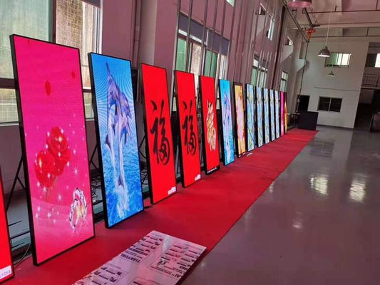 HD Moveable LED Poster Display Screen Indoor Outdoor Floor Standing P1.8 P2 Foldable Led Poster Screen P2.5 Led Screen Poster
